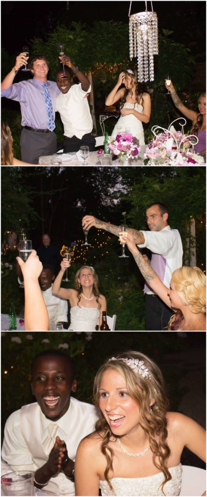 Wedding reception speeches and toasts at Heirloom Inn in Ione California.